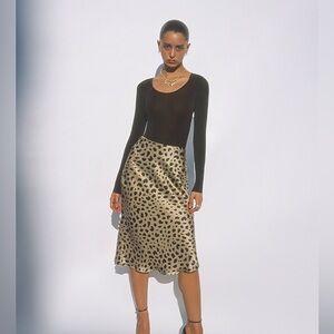 Realisation Par Naomi Wild Things Silk Leopard Skirt